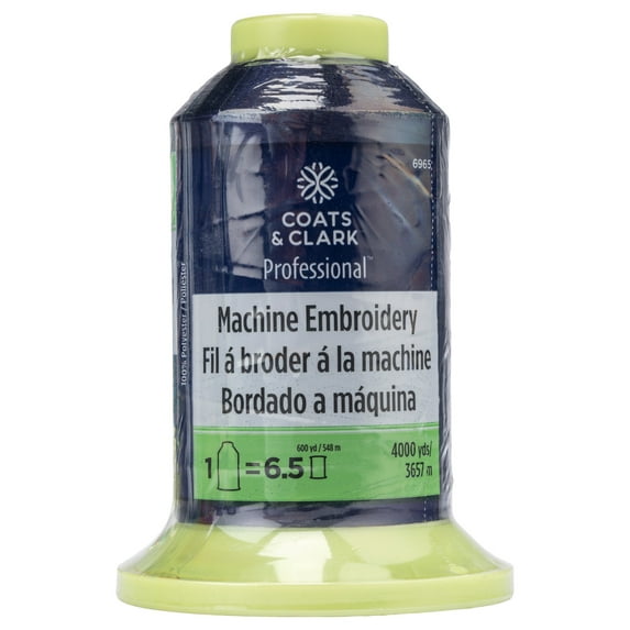 Coats & Clark™ Professional Machine Embroidery Navy Polyester Thread, 4000 Yards 40 Weight