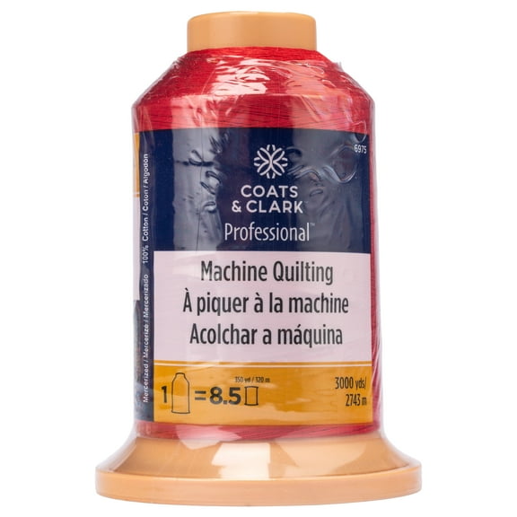 Coats & Clark™ Professional Machine Quilting Atom Red Cotton Thread, 3000 Yards 30 Weight