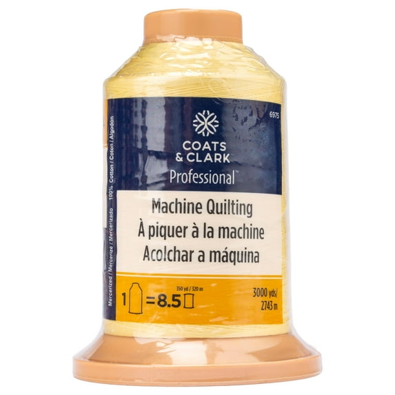 Coats & Clark™ Professional Machine Quilting Yellow Cotton Thread, 3000 Yards 30 Weight