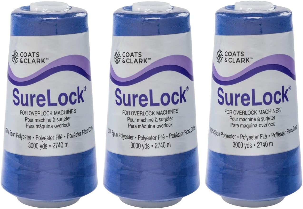 Coats & Clark - SureLock Serger Thread - 3 Pack (Brite Blue)