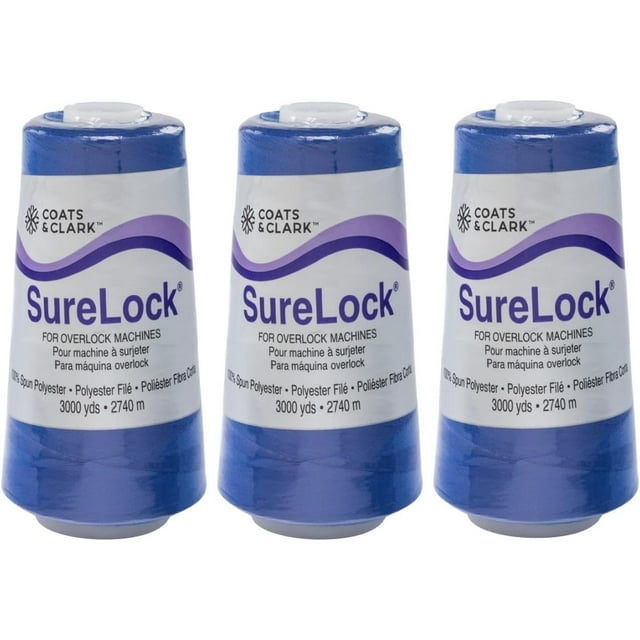 Coats & Clark - SureLock Serger Thread - 3 Pack (Brite Blue) - Walmart.com