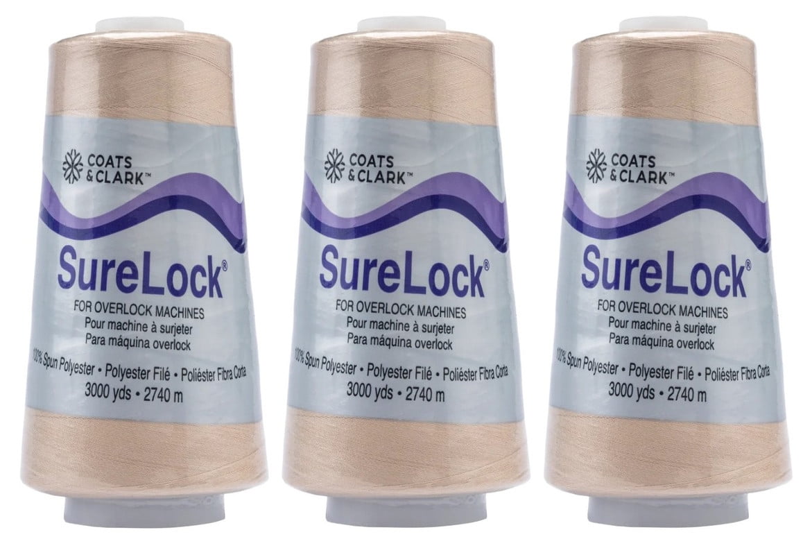 Coats & Clark - SureLock Serger Thread - 3 Pack (Buff) - Walmart.com