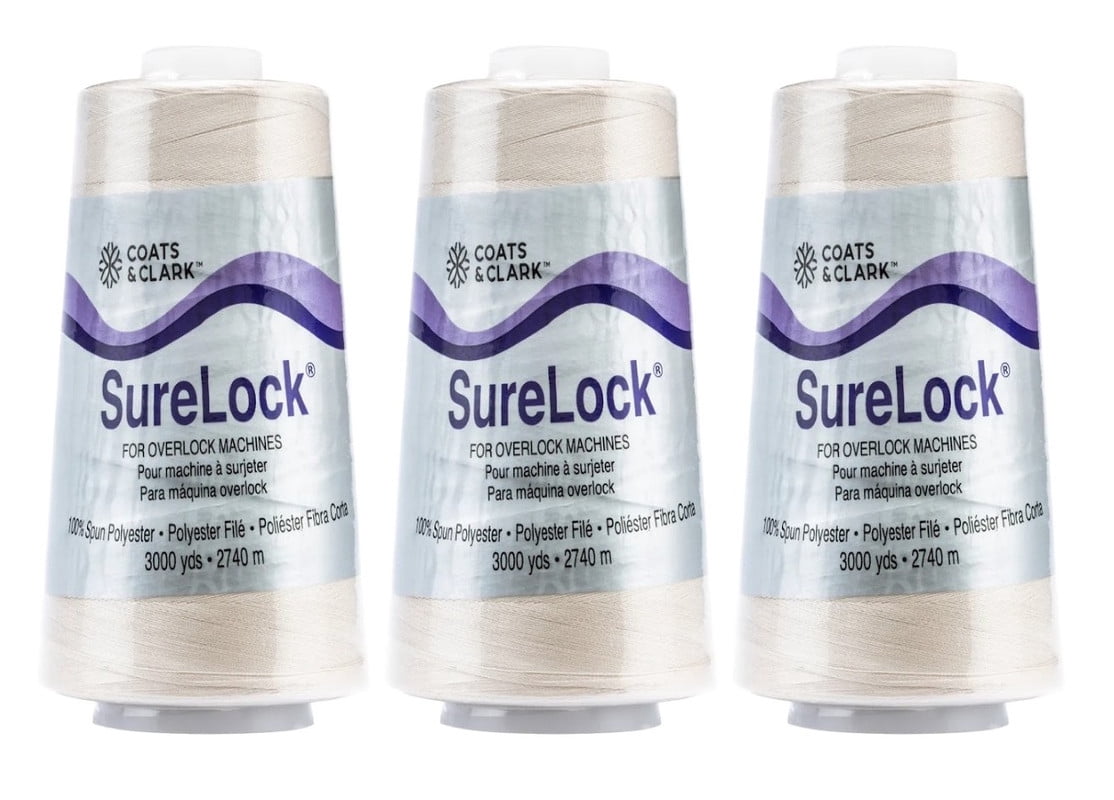 Surelock Green Thread Coats & Clark - SureLock Serger Thread - 3 Pack (Natural) - Walmart.com
