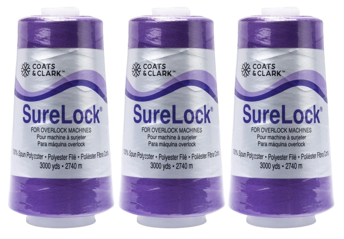 Coats & Clark - SureLock Serger Thread - 3 Pack (Purple)