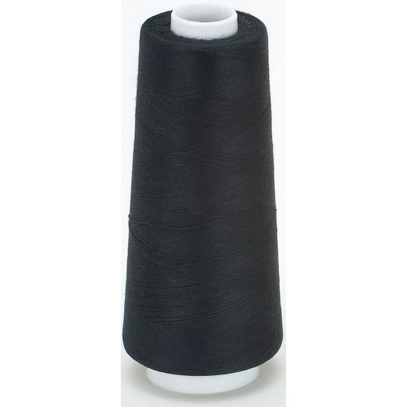 Coats & Clark Surelock Cone Black Polyester Thread, 3000 Yards