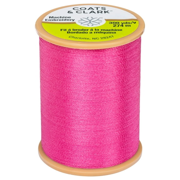 Coats & Clark Trilobal Embroidery Red Rose Polyester Thread, 300 Yards