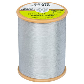 Coats & Clark Metallic Silver Embroidery Thread, 200 Yards
