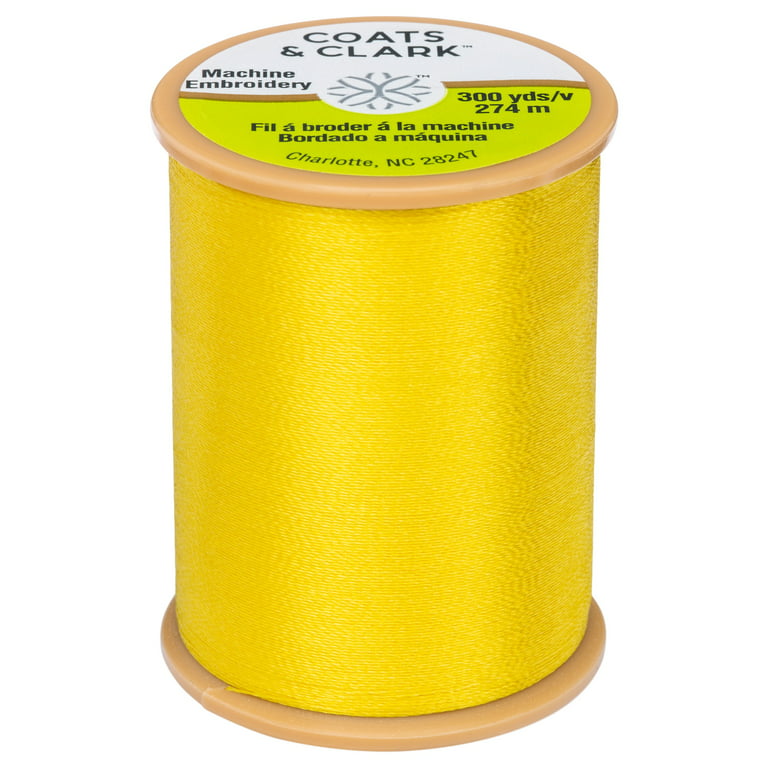 Coats & Clark Trilobal Embroidery Sun Yellow Polyester Thread, 300
