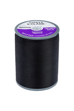Upholstery Black Nylon Thread, 150 Yards