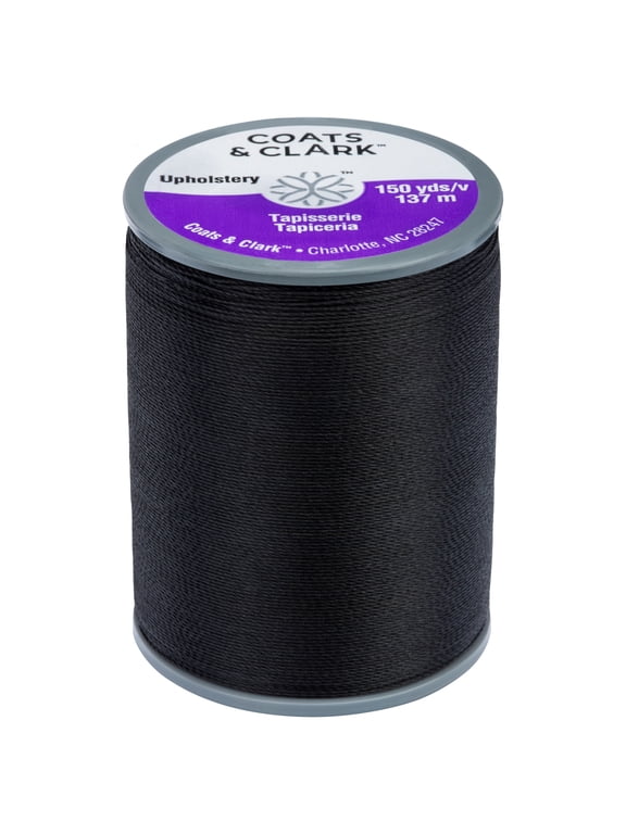 Upholstery Black Nylon Thread, 150 Yards