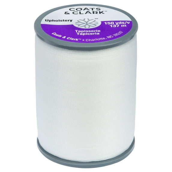Coats & Clark Upholstery White Nylon Thread, 150 Yards