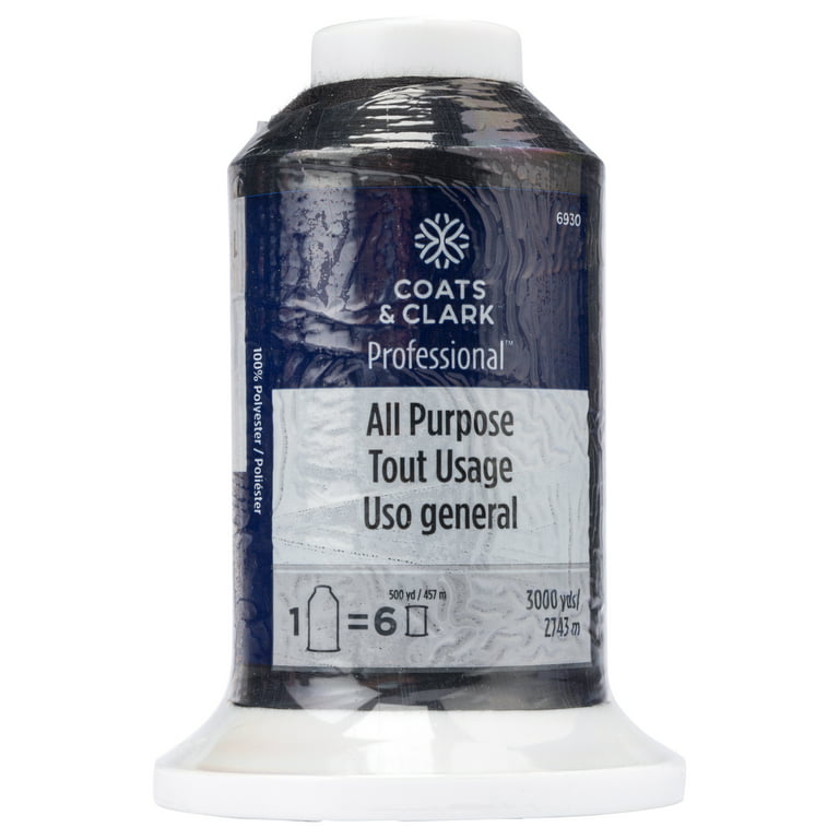 Coats & Clark Cotton All Purpose Thread Black - SANE - Sewing and
