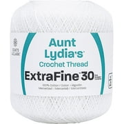 Aunt Lydia's Extra Fine Crochet Thread Size 30-White