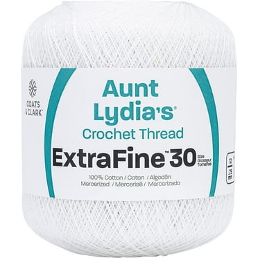 Coats Crochet 180.0201 Extra Fine Crochet Thread, 30, White