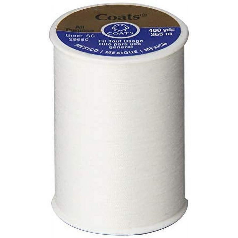 White Thread Heavy Duty Sewing Thread Mercerized Cotton S975 All Purpose  White Thread - Tex 35-350 Yds.