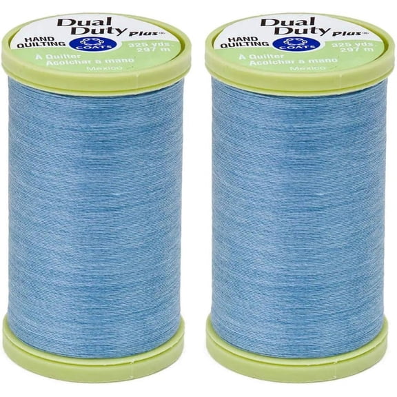 Coats Dual Duty Plus Hand Quilting Thread 325yd, Blue, 2-pack