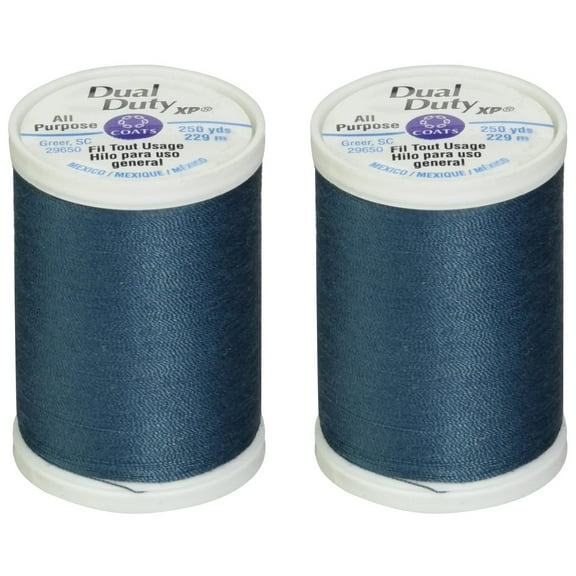 Coats Dual Duty XP General Purpose Thread 250yd, Light Teal Blue (S910-5360), 2-pack