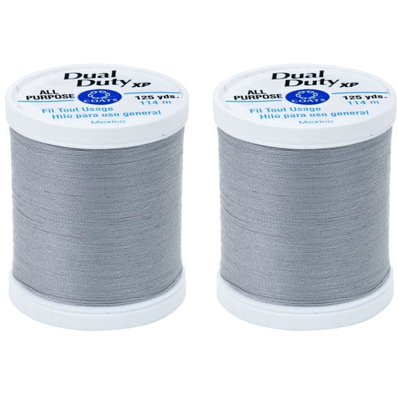 Coats Dual Duty XP General Purpose Thread 250yd, Nugrey (S910-0450), 2-pack