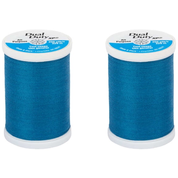 Coats Dual Duty XP General Purpose Thread 250yd, Treasure Blue (S910-5050), 2-pack