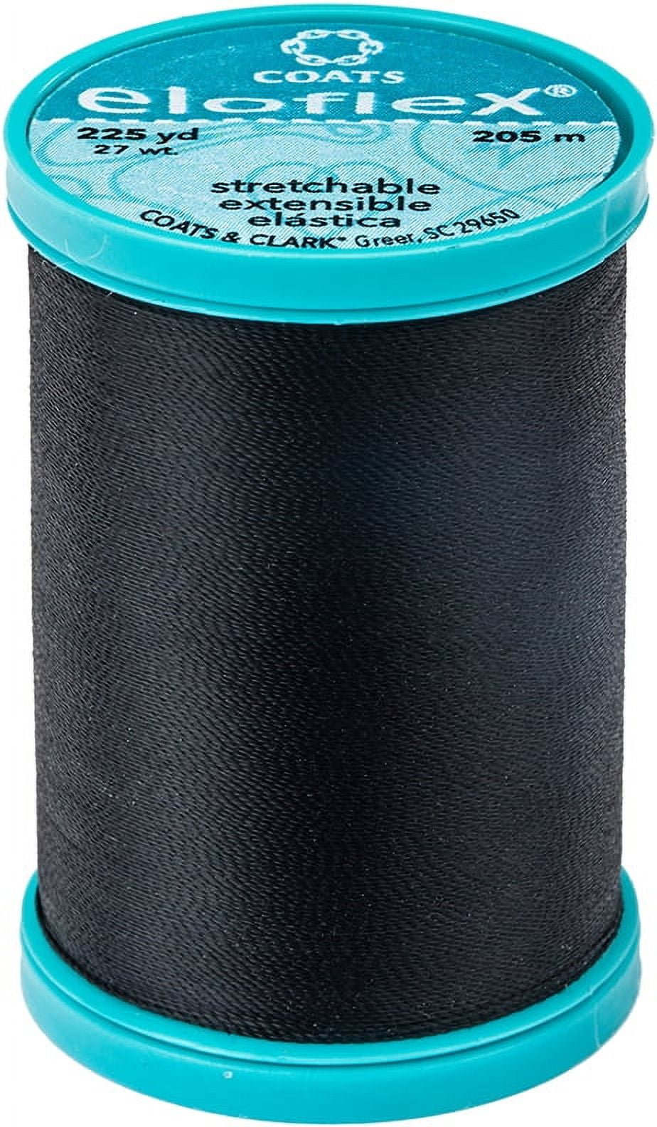 Coats Eloflex Stretch Thread 225yd-Black for Denim, Swimwear ...