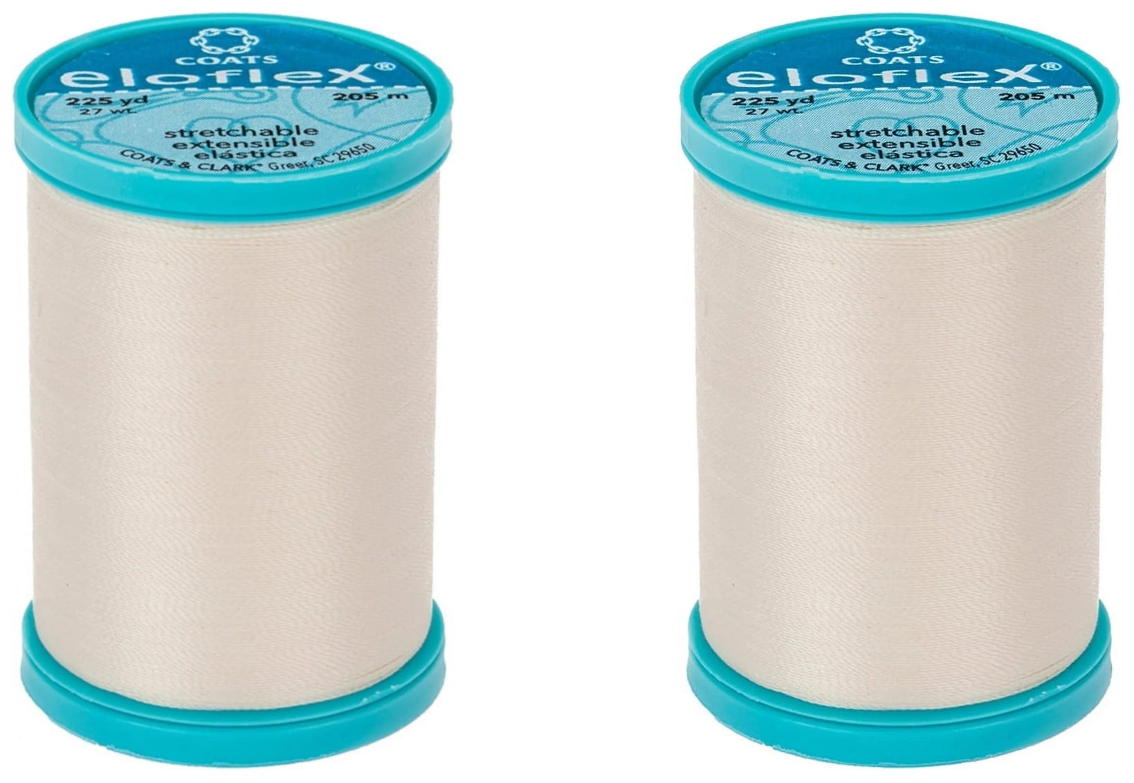 Coats Eloflex Stretch Thread 225yd, Natural, 2-pack - Walmart.com