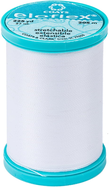 Coats Eloflex Stretch Thread 225yd-White - Walmart.com