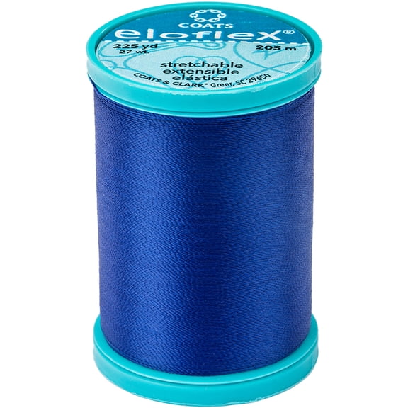 Coats Eloflex Stretch Thread 225yd-Yale Blue