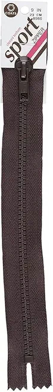 Coats F45 14-8980 Sport Closed Bottom Zipper, 14", Cloister Brown