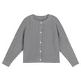 thumbnail image 1 of Coats For Girls 24 Months Kids Sweater Long Sleeved Knitted Top Rainbow Colored Knitted Buttoned Uniforms Cardigan Jacket Crew Neck Sweater Outerwear, 1 of 4