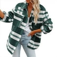 thumbnail image 1 of Coats For Women Plaid Printed Sweaters Shirt Long Sleeve Cardigan Outerwear Tops Trendy Long Outwear Tee, 1 of 9