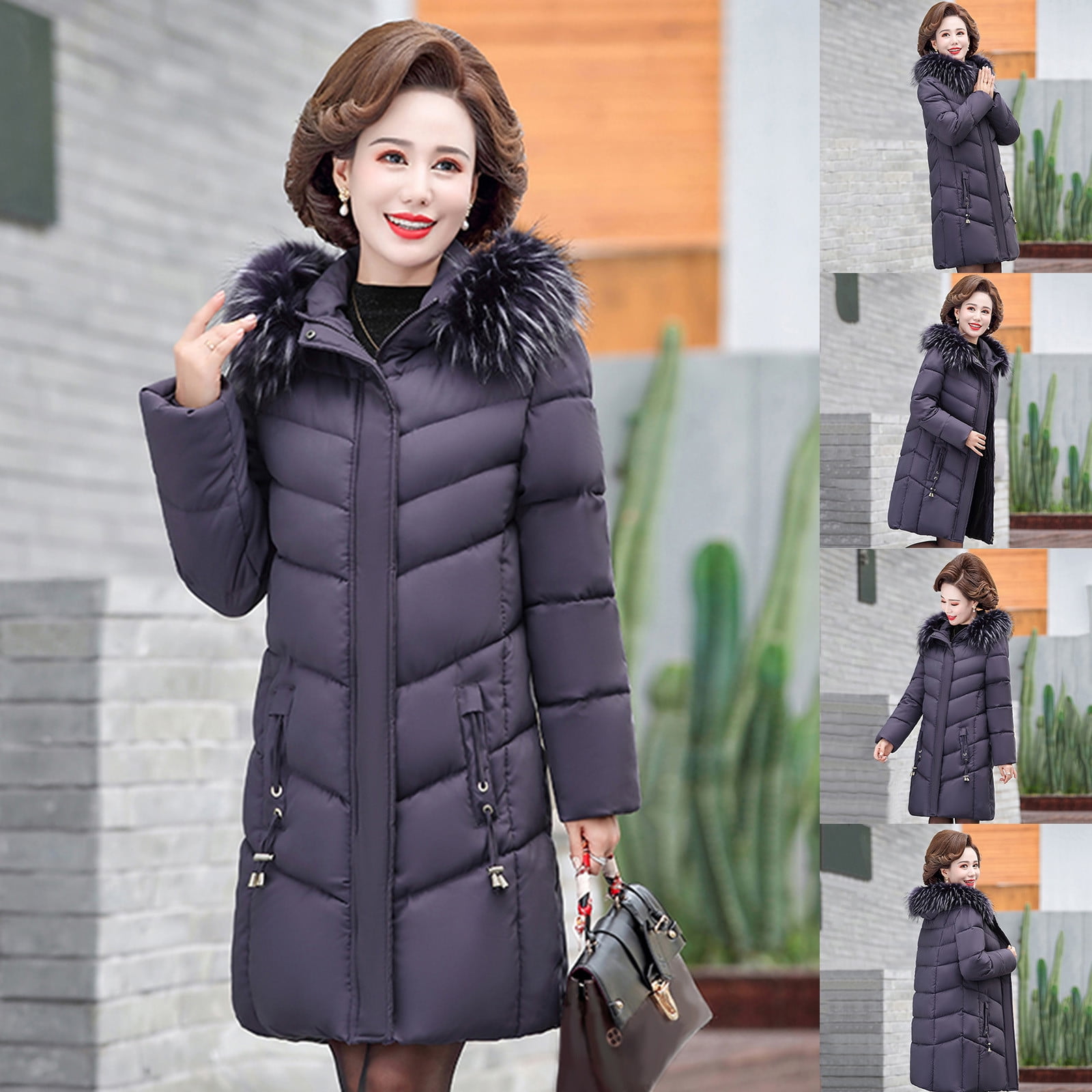 purple plus size coats