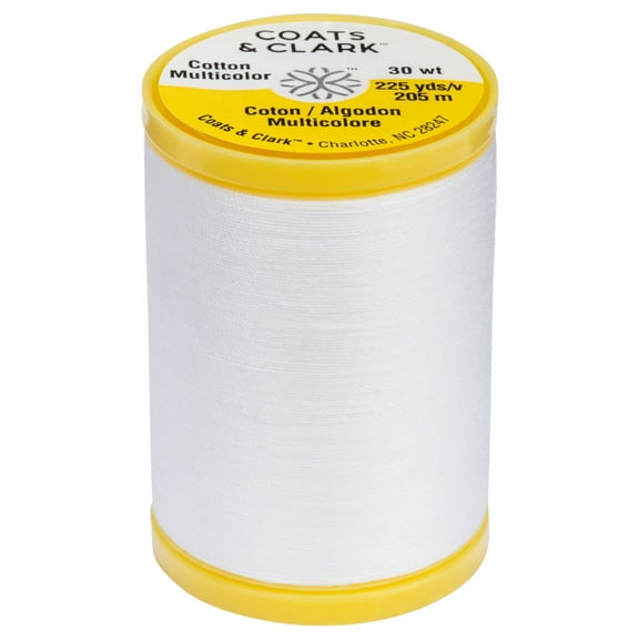 Coats & Clark Cotton General Purpose Thread - 225 YDS, WHITE