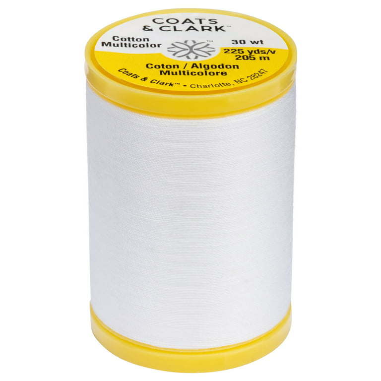 Coats & Clark Sewing Thread Machine Quilting Pure Egyptian Cotton Thread 350 Yards (3-pack) White Bundle with 1 Artsiga Crafts Seam Ripper S975-0100