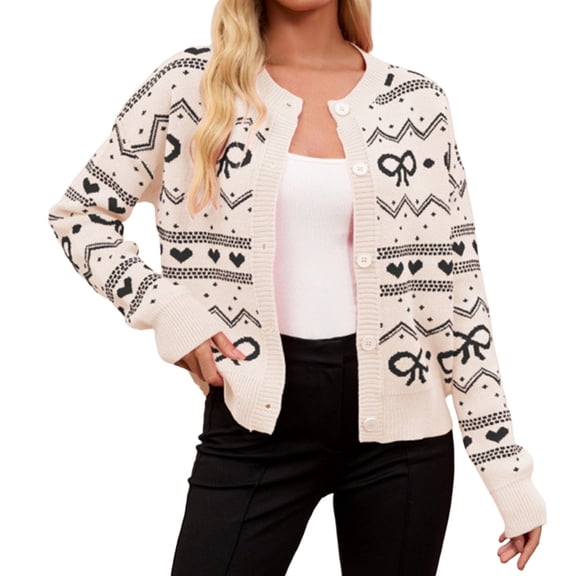 Coats Lightweight for Women Valentine Knitted Cardigan Sweater Fashion Tops