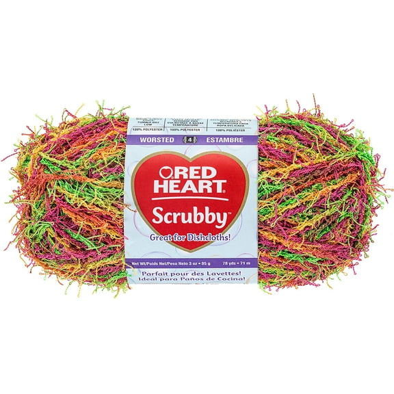 Red Heart Scrubby Yarn-Tropical