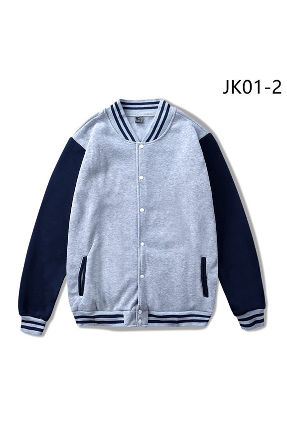 Coats Men Women Solid Color College Popular Baseball Jacket Autumn Winter New Splice Jackets