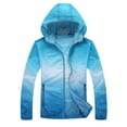 thumbnail image 1 of Coats Plus Size for Women Lightweight Gradient Breathable Hooded Sun Protection Outwear,BU1,2XL, 1 of 3