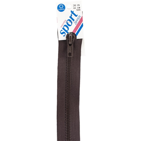 Coats Sport Separating Zipper 26"-Brown
