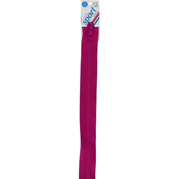 Coats Sport Separating Zipper 26"-Red Rose