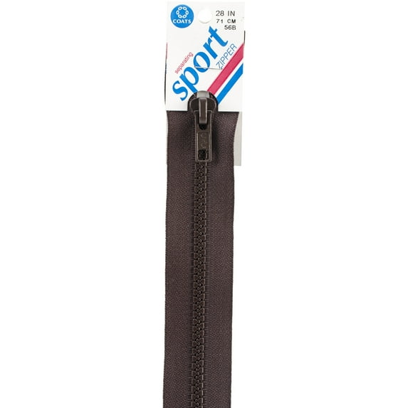 Coats Sport Separating Zipper 28"-Brown