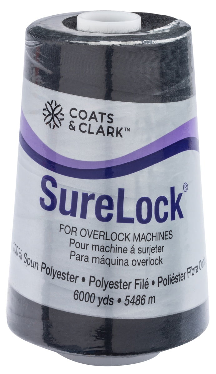 Coats Surelock Serging Thread 6,000yd-Black - Walmart.com