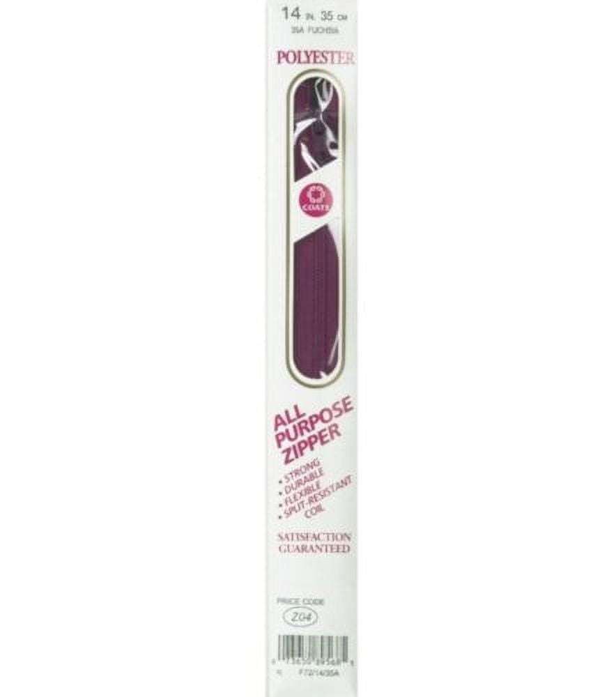 Coats & Clark All-Purpose Plastic Zipper - 18 Inch, Cloister Brown, Polyester Coil, Closed Bottom - View #2