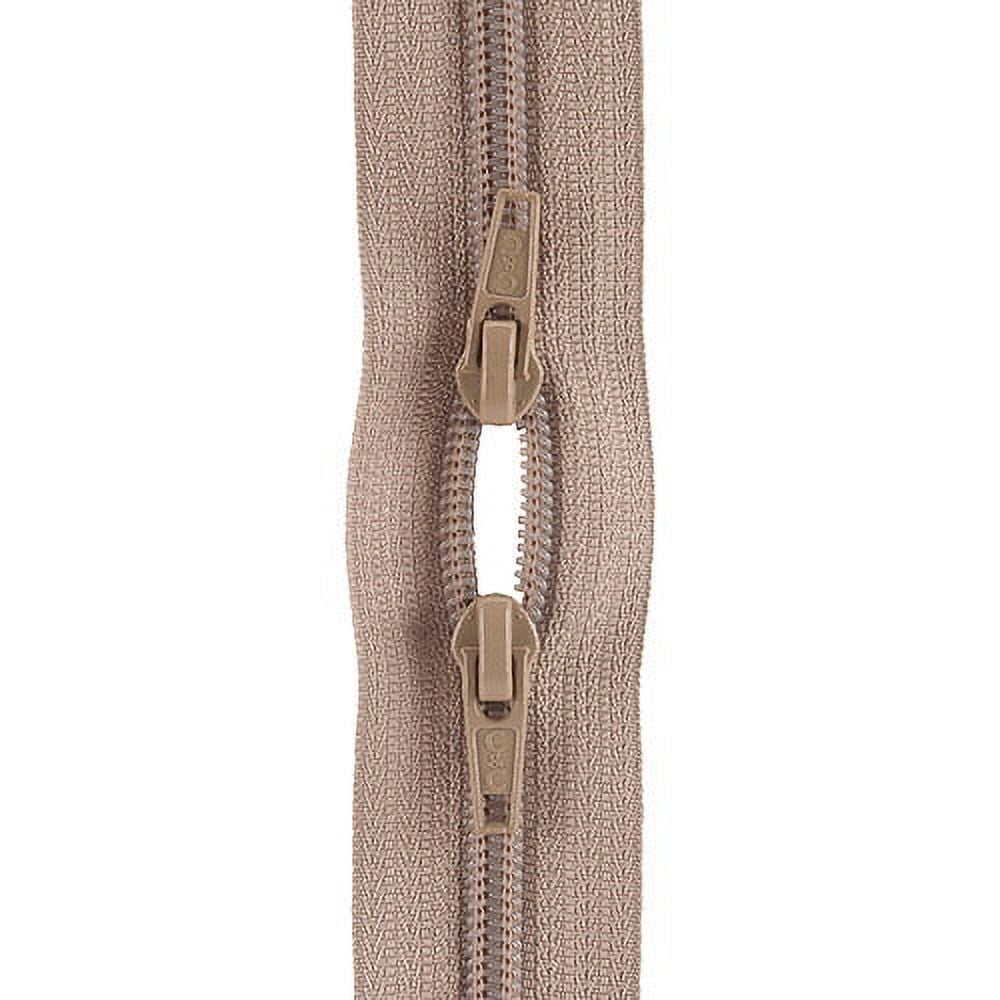 Coats with double zippers top
