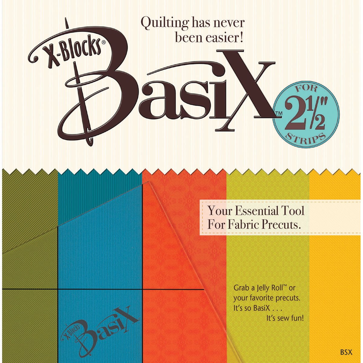 Coats X-Blocks 2.5" Drawing Template For Quilting & Design – Reusable Stencil For Creating Patterns On Fabric Or Paper