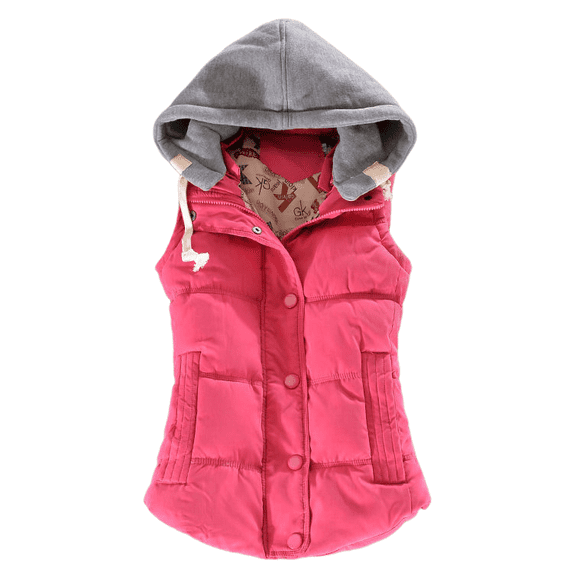Coats Women Jackets Casual Autumn Winter Sleeveless Warm Thicken Hooded Cotton Waistcoat Vest Women Clothing