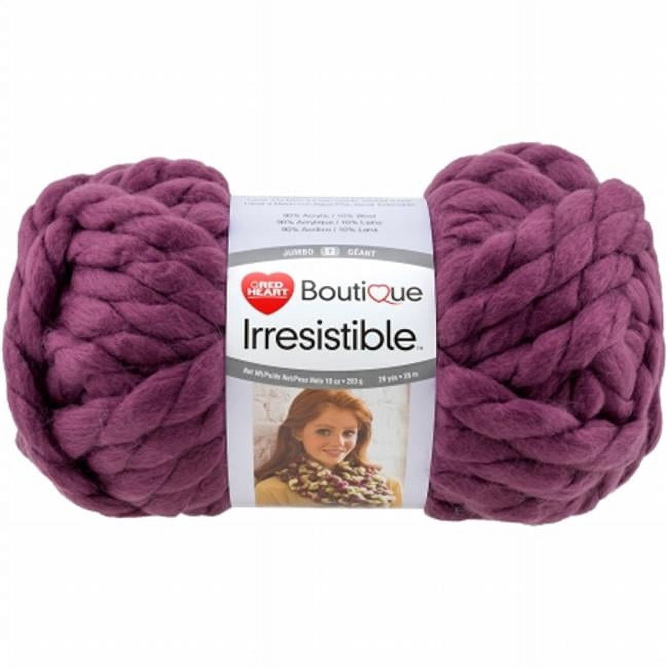 Red Heart Boutique Irresistible Yarn - 10 oz, Berry