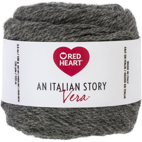 Coats Yarn R181-2342 3.5 oz Red Heart An Italian Story Vera Yarn, Pietra