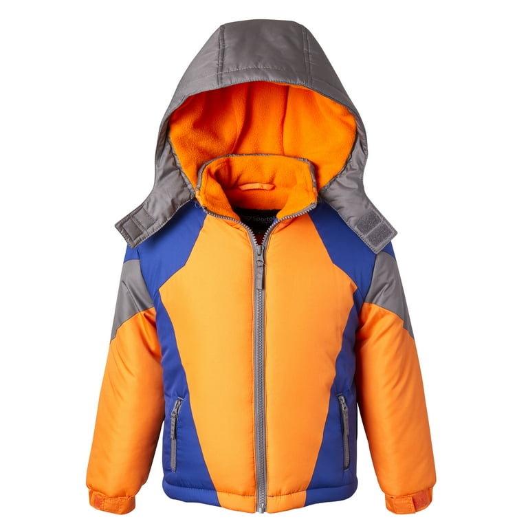 Boys fleece lined coat clearance