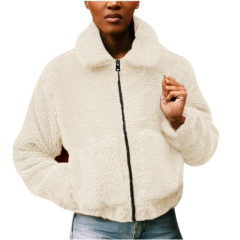 Fuzzy fleece jacket walmart top