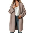thumbnail image 1 of Coats for Women Fall Coats Elegant Long Cardigan Autumn Winter Arrival European Style Open Front Sweater Outwear Coat, 1 of 7